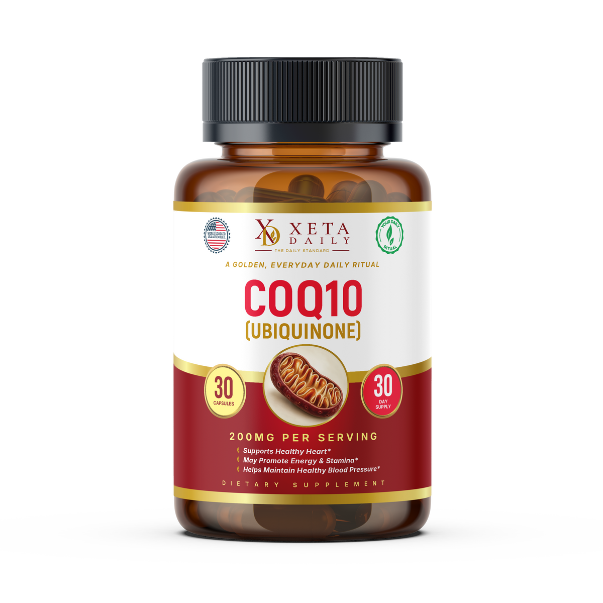 CoQ10 200mg – Premium Ubiquinone Coenzyme Q10 Supplement