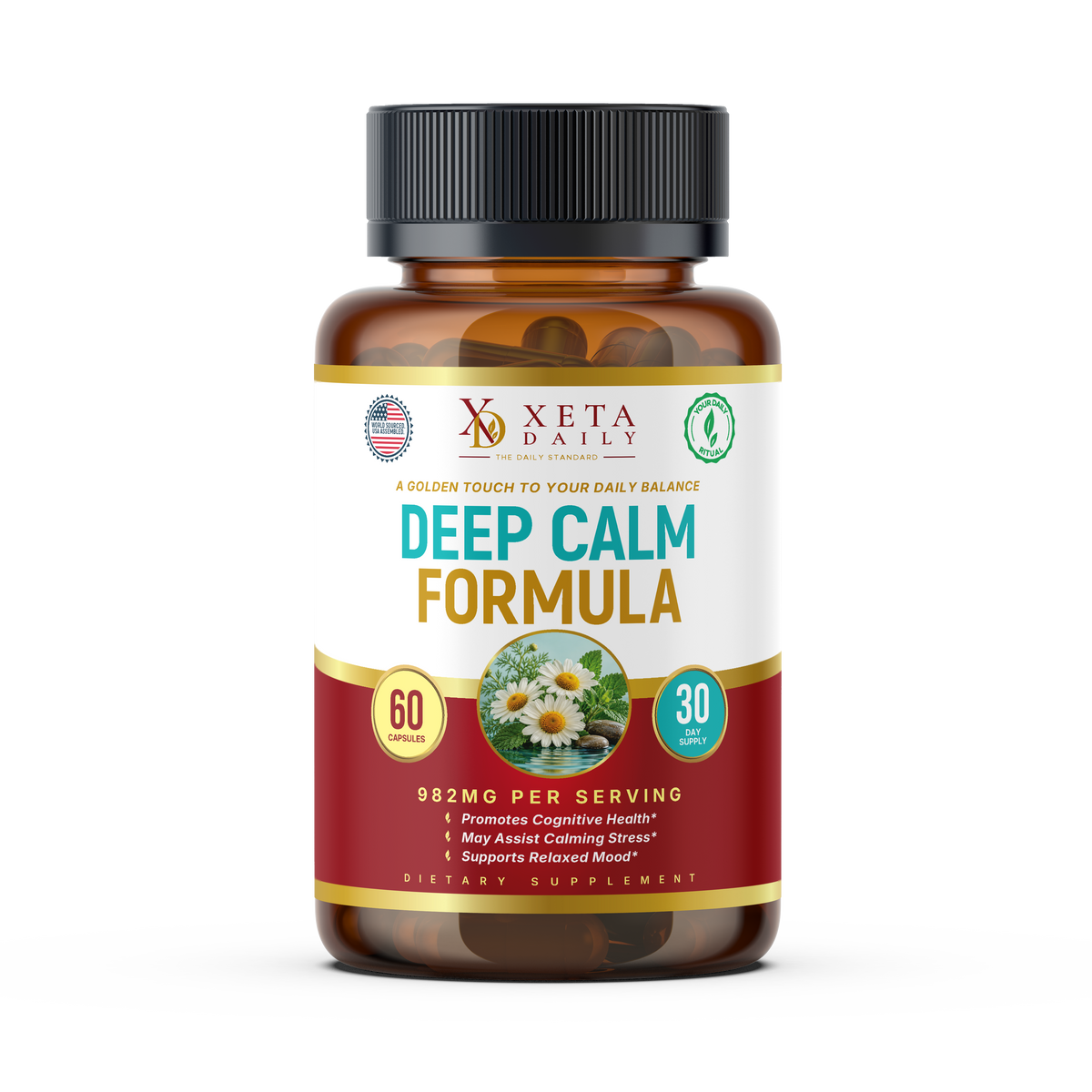 Deep Calm Formula – 18-in-1 Stress & Mood Support (60 Capsules)