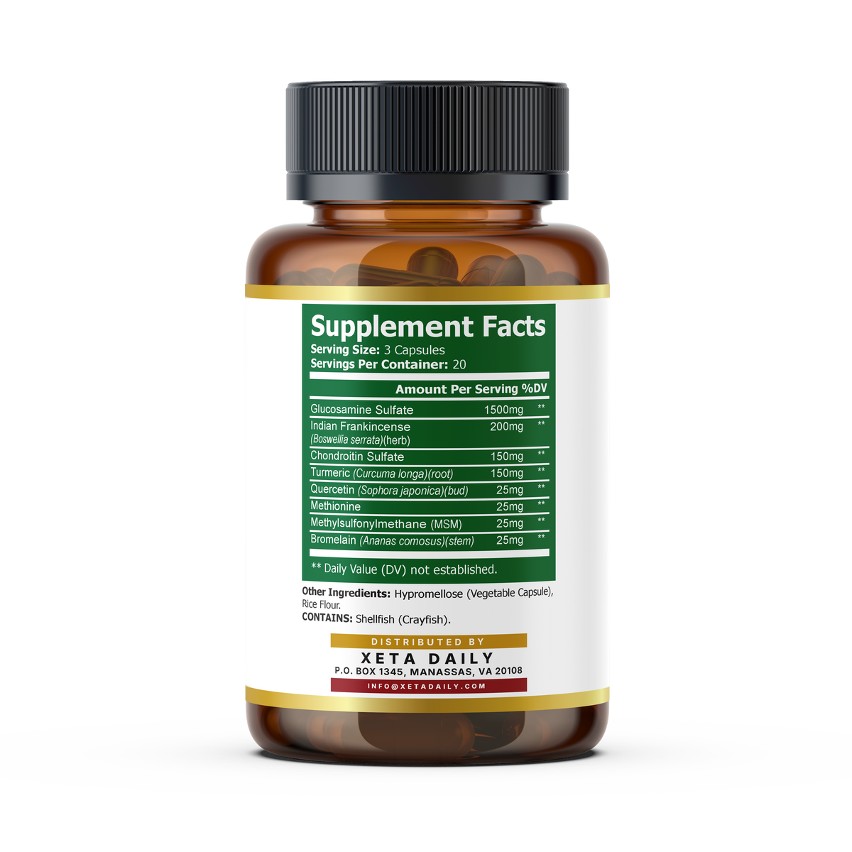 Ultra Joint Flex 2100mg – Glucosamine, Chondroitin, MSM & Turmeric (60 Capsules)