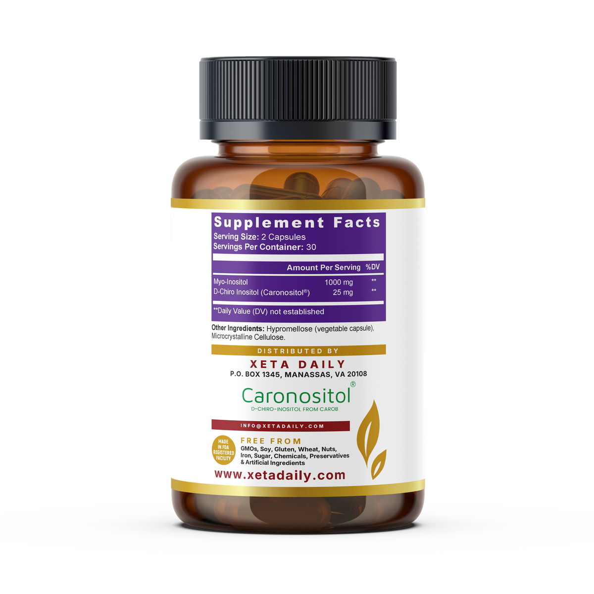 Myo-Inositol & D-Chiro Inositol Plus 1025mg | Women's Hormone Balance Support with Caronositol®
