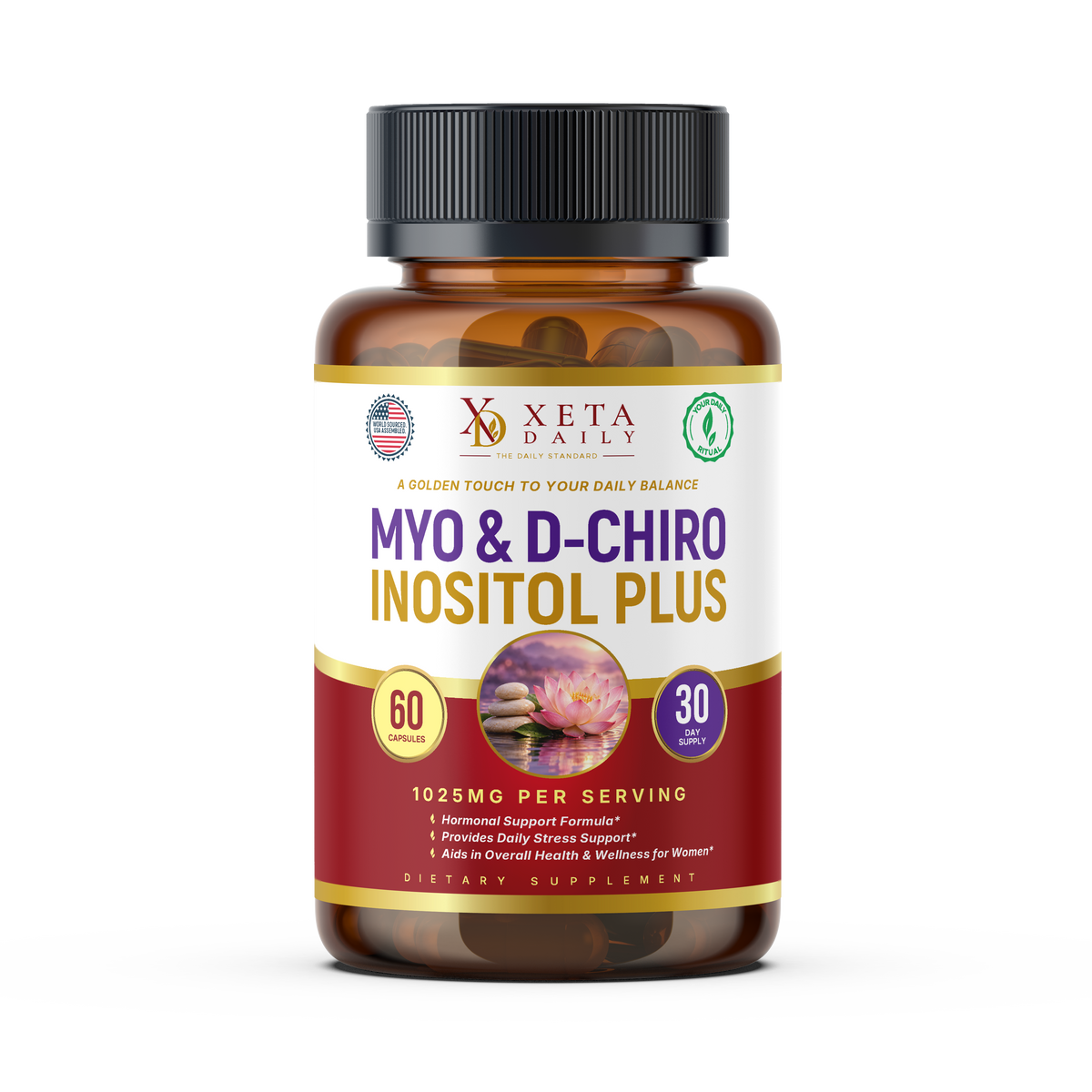 Myo-Inositol & D-Chiro Inositol Plus 1025mg | Women's Hormone Balance Support with Caronositol®