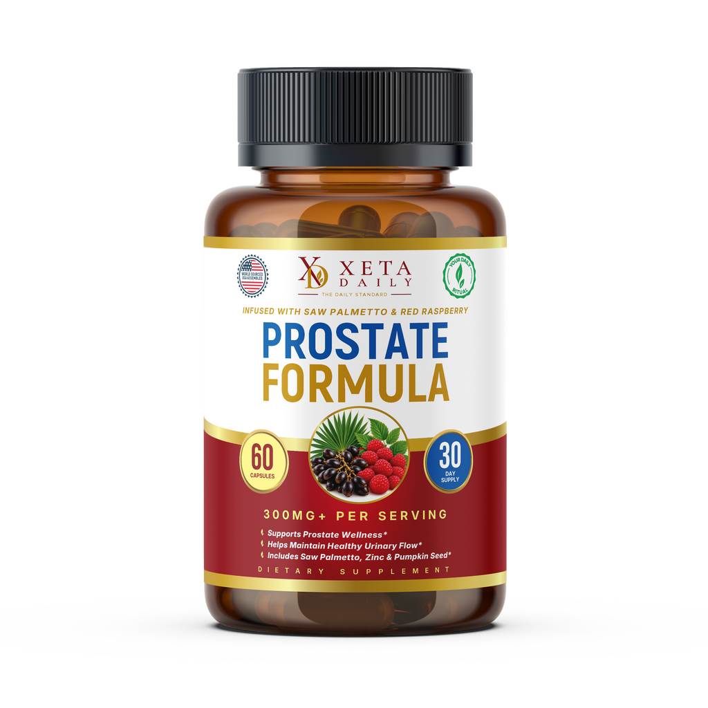 Prostate Formula Support Saw Palmetto Pumpkin Seed Zinc Red Raspberry Supplement  60 Count