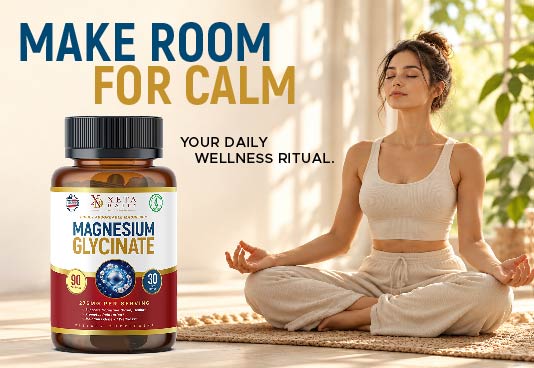 Magnesium Glycinate 275mg – 90 Vegan Capsules | High Absorption Fully Reacted Chelated Bisglycinate Supplement for Sleep, Calm, Stress Relief & Muscle Relaxation