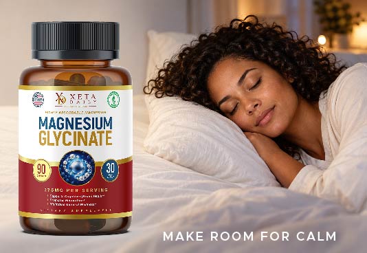 Magnesium Glycinate 275mg – 90 Vegan Capsules | High Absorption Fully Reacted Chelated Bisglycinate Supplement for Sleep, Calm, Stress Relief & Muscle Relaxation